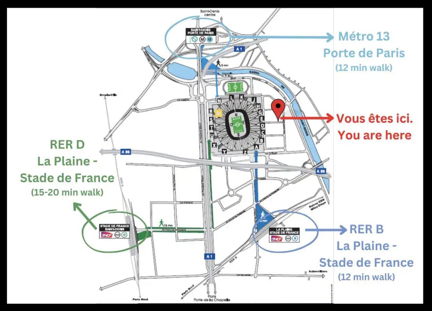 F2 Paris 10Eme Gare Du Nord - Stade De France - Parking Saint-Denis  Exterior foto